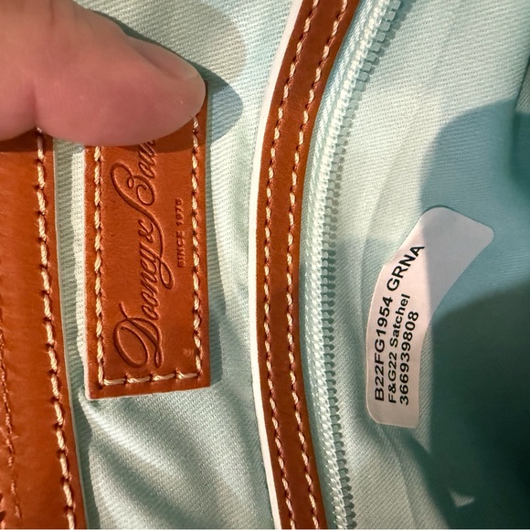 Dooney & Bourke Green and Brown Satchel - Picture 8 of 8